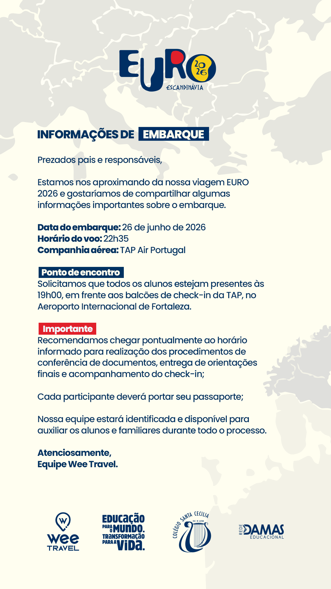 Informações de Embarque